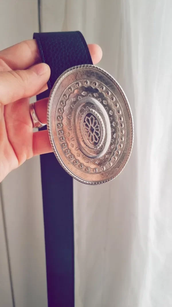 Producto - Cinto ovalado chapon plateado