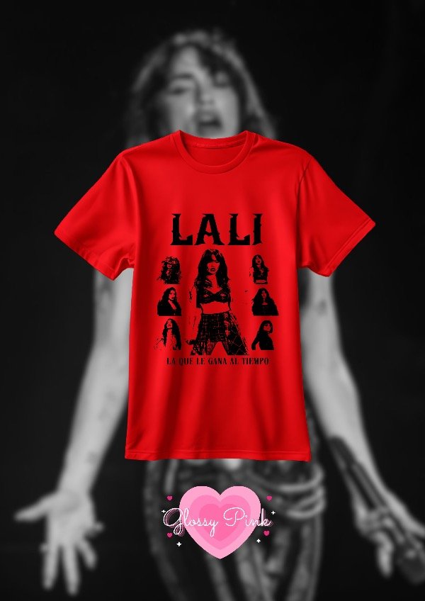 Producto - Remera roja Collage Lali - DTF