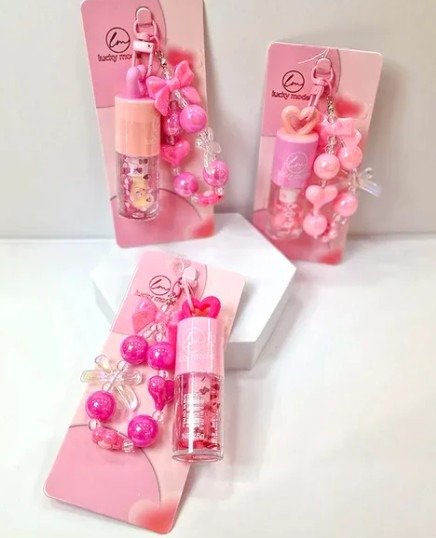 Producto - Lip Gloss + Llavero cupido