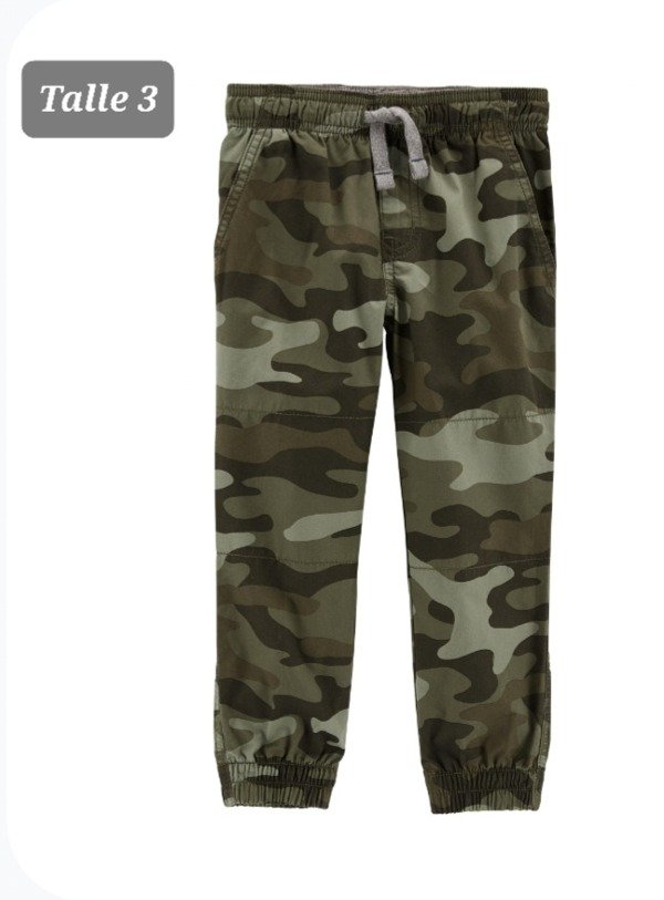 Pantalon carters gabardina talle 3 camuflado
