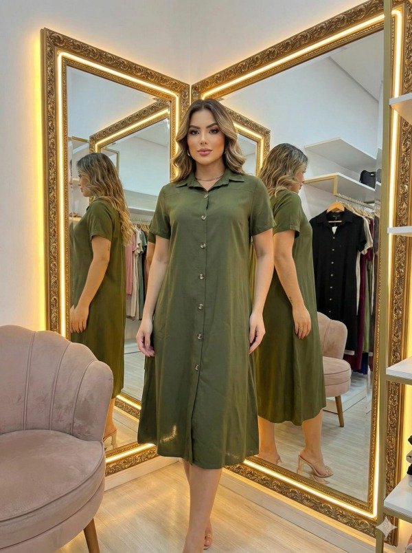 Vestido camisero Verde T3 y T5