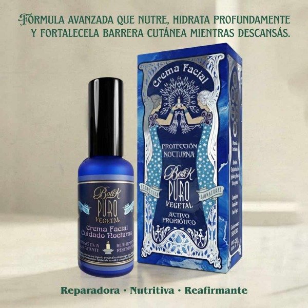 Producto - Crema Protectora Facial Nocturna Anti Edad Vegano Sin Gluten Botik Puro 50 ml
