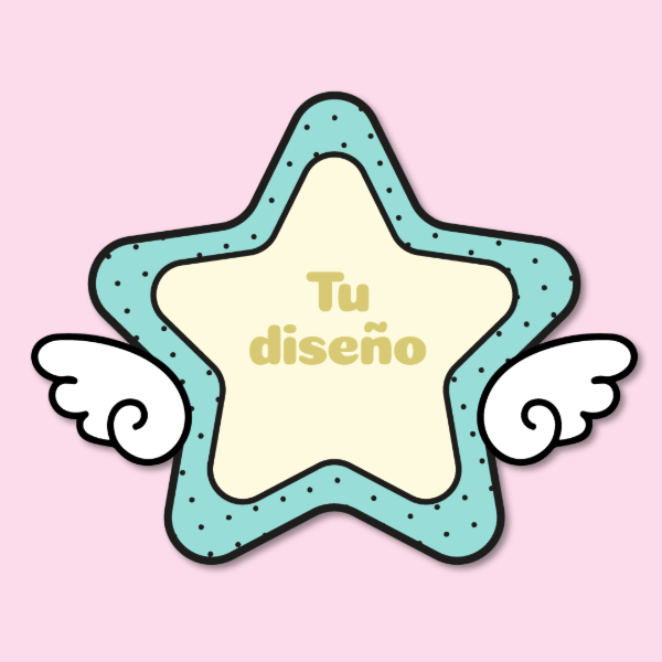 Producto - PERSONALIZADOS - Sticker Estrella con Alitas