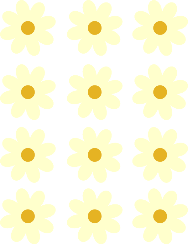 Producto - STICKERS MARGARITA FORMA AMARILLO X 12