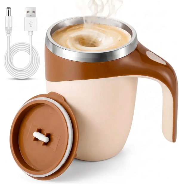 Producto - Taza/vaso Termico Cafetero Con Batidor Eléctrico Mezclador recargable USB! - 3