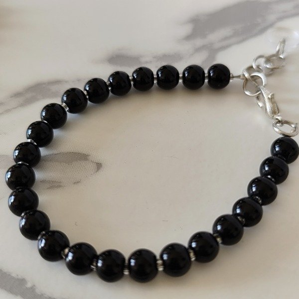 Producto - Pulsera Obsidiana Negra (6mm)