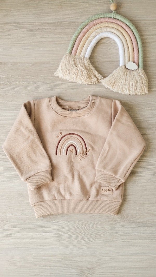 Producto - Buzo con frisa ARCOIRIS beige