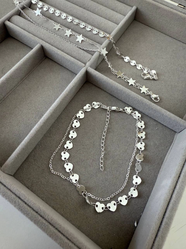 Producto - Tobillera Corazones Doble Cadena