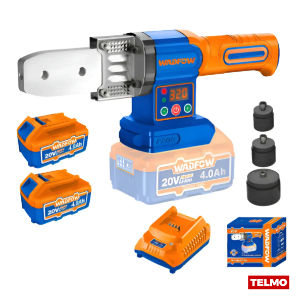Producto - Termofusora a Batería 20V 20-32mm + 2 Bat 4ah + Cargador WWM201824 - Wadfow
