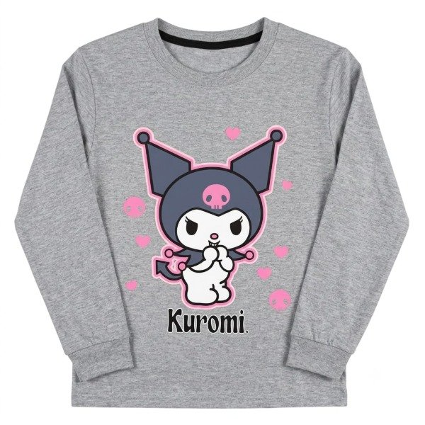 Producto - REMERA MANGA LARGA INFANTIL KUROMI GRIS T.10 - 0
