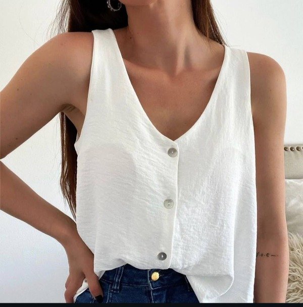 Producto - BLUSA GASA/SEDA TIRAS FINAS SUELTA