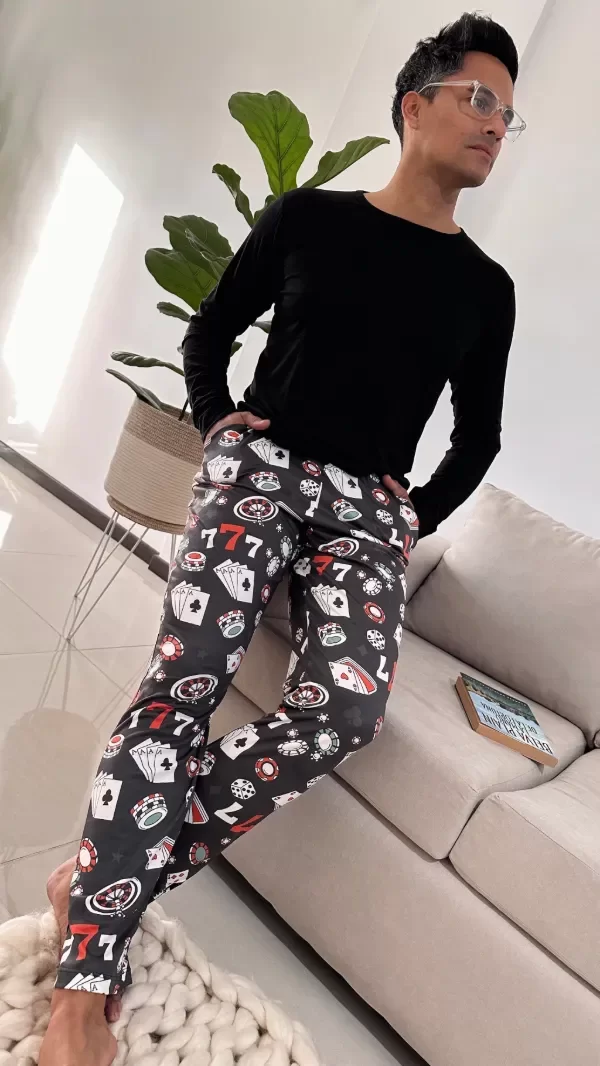 Producto - Pijama Hombre-ML300 Cartas Talle L