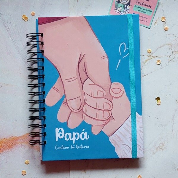 Producto - Cuaderno para papá- diseño manos