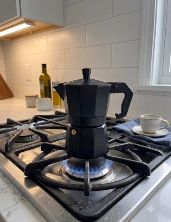 Producto - Cafetera italiana negra
