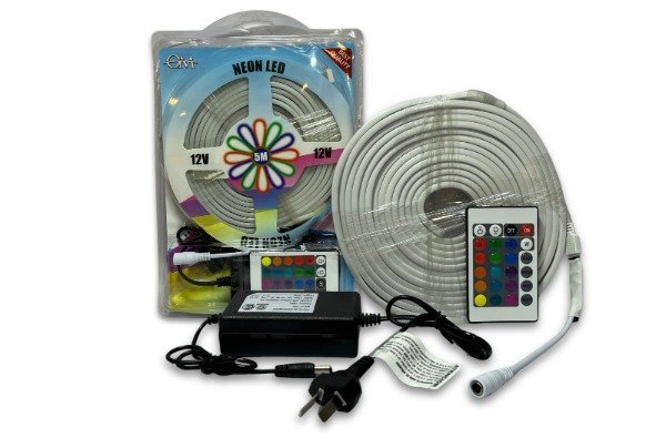 Producto - TIRA LED NEON RGB C/CONTROL 5MTS