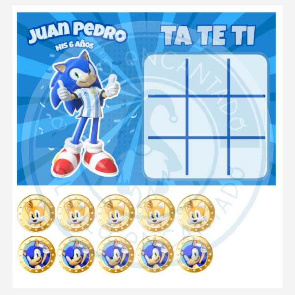 Producto - Pdf TA-TE-TI "sonic mundial"