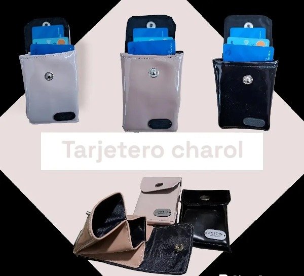 Producto - Tarjetero en cuero charol