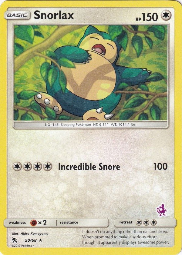Producto - Snorlax - 50/68 Mewtwo Stamped - Battle Academy Hidden Fates