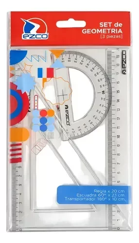 Producto - Set de geometría Ezco 3 piezas