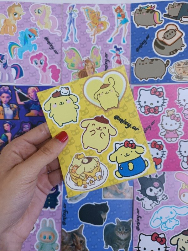 Producto - Plancha de stickers Pompompurin Sanrio