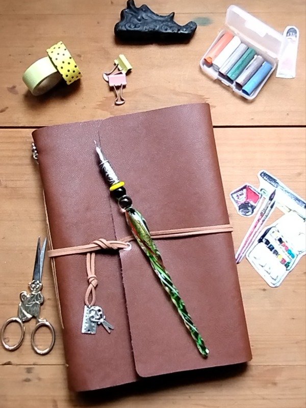 Producto - Journal papeles vintage escritura A5. Scrapbook