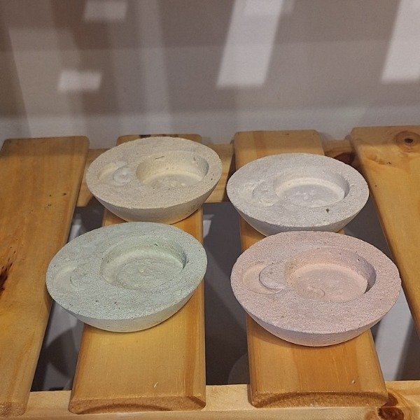 Producto - Portavela Cemento Color Redondo