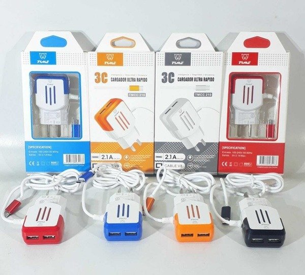 Producto - CARGADOR TIME V8 2.1A 3C TMCC217 (MC152)