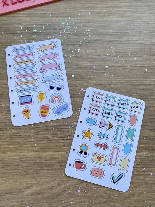 Producto - Plancha de stickers agenda grande