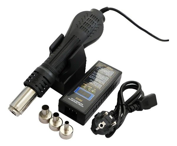 Producto - Estacion de aire caliente para soldar smd con pantalla digital economica