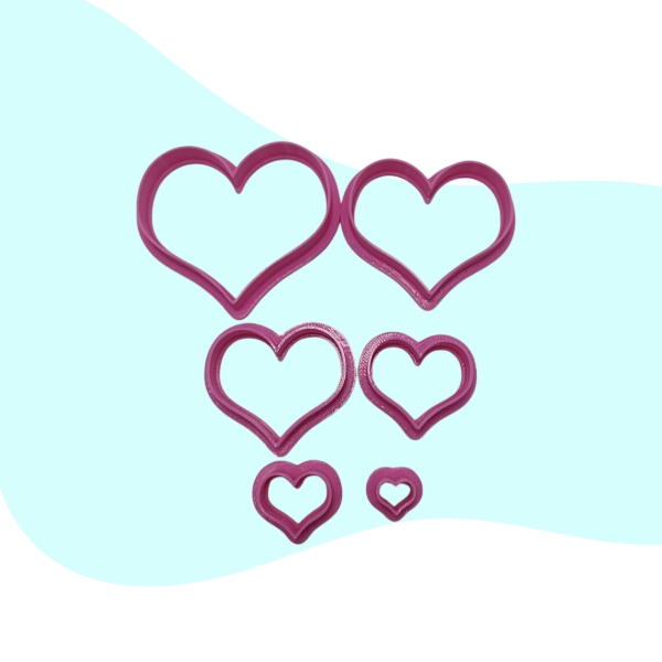 Producto - Set de Cortantes Corazones Chicos x6 - 1