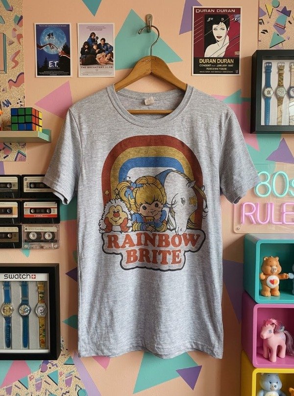 Producto - Remera Unisex Rainbow Brite Gris