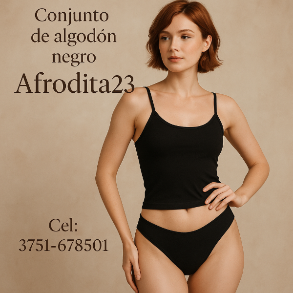 Producto - Aiam Musculosa y Vedetina algodón Negro Talle 95 Cod A7-16