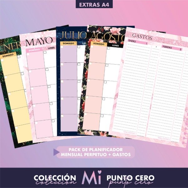 Producto - Pack Planificador Mensual A4 - Mi Punto Cero