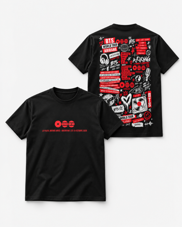 Producto - REMERA BTS ARIRANG UNIVERSE BLACK