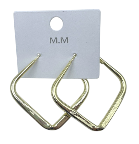 Producto - AROS DORADOS CON FORMA X PAR 1787-4