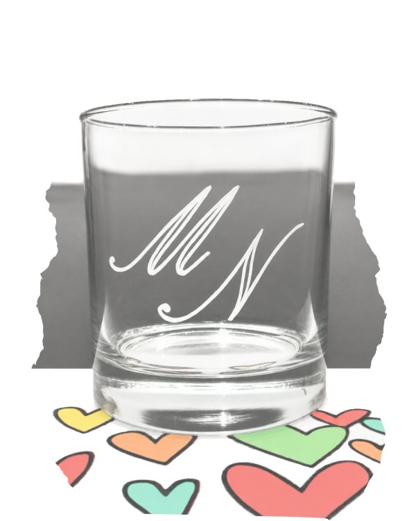 Producto - Vaso de Whisky y Cócteles con Iniciales grabadas - 0