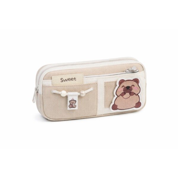 Producto - Cartuchera Doble de Tela con Sticker