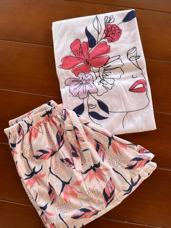 Producto - Pijama Flores rosa