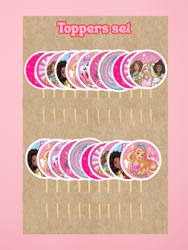 Producto - Set de toppers Barbie x 22 und