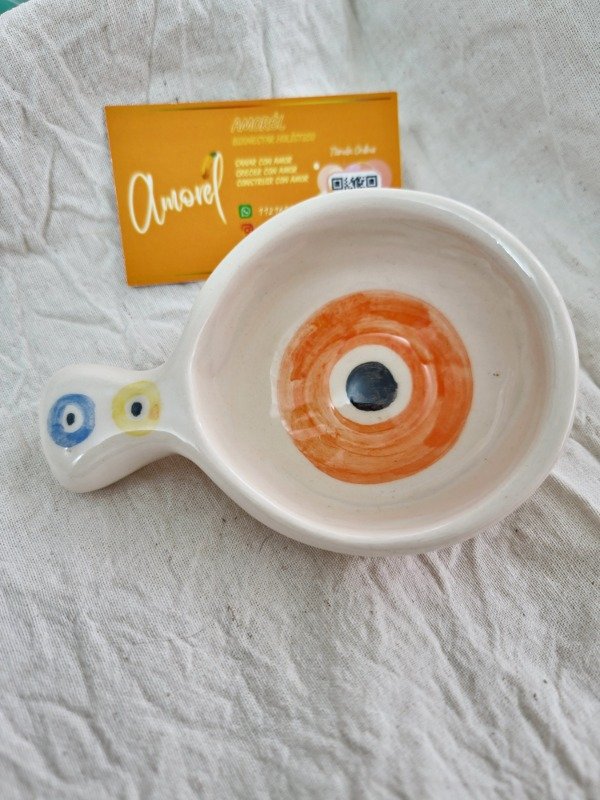 Producto - Sahumador Ojo naranja y Ojitos azul y amarillo