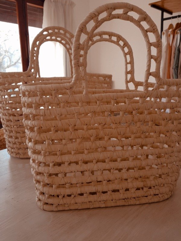 Producto - Canasta Abierta Palma Natural