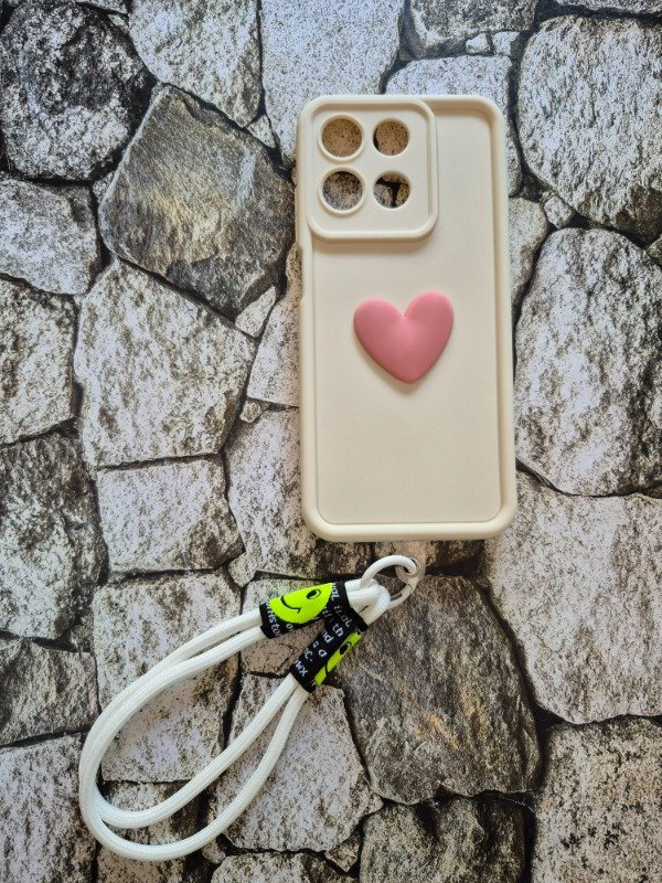 Producto - Funda silicone soft con correa Moto G15 natural