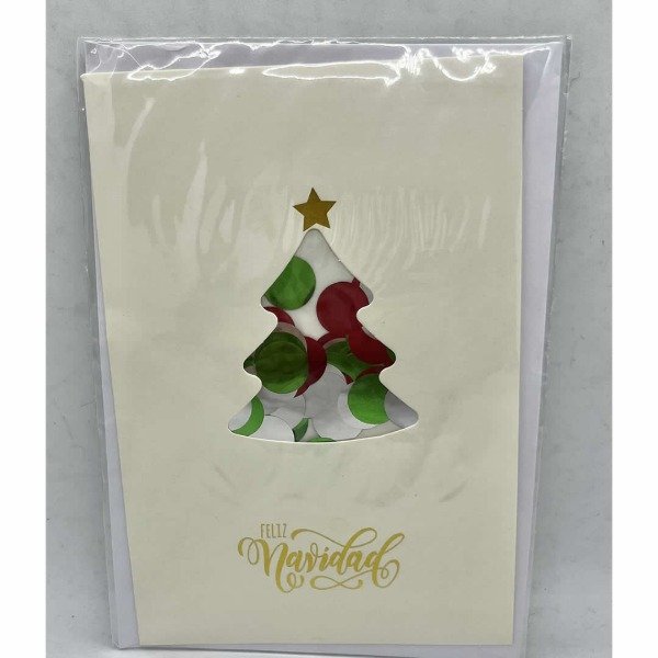 Producto - Tarjeta de navidad con confetis carta para papá noel