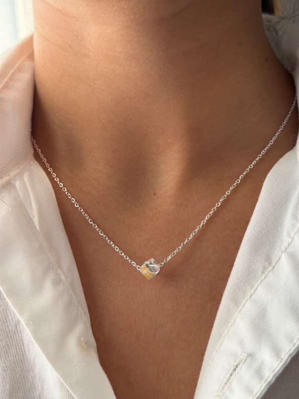 Producto - Collar rombo tornasol