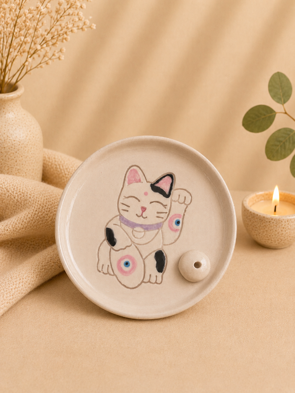Producto - Porta sahumerios gatito de la suerte - 1