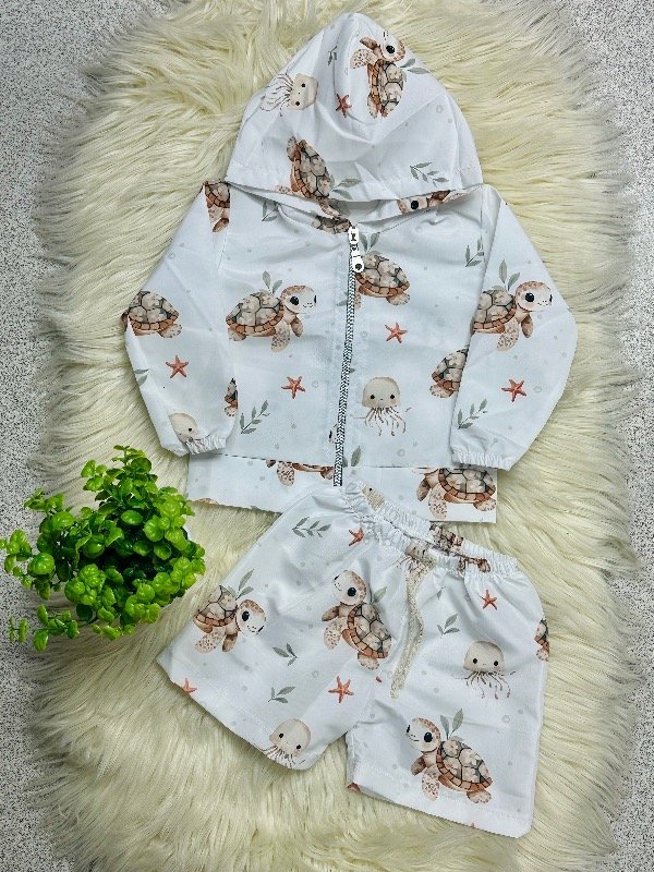 Producto - CONJUNTO ROMPEVIENTO TORTUGA BLANCA (CAMPERA + SHORT)