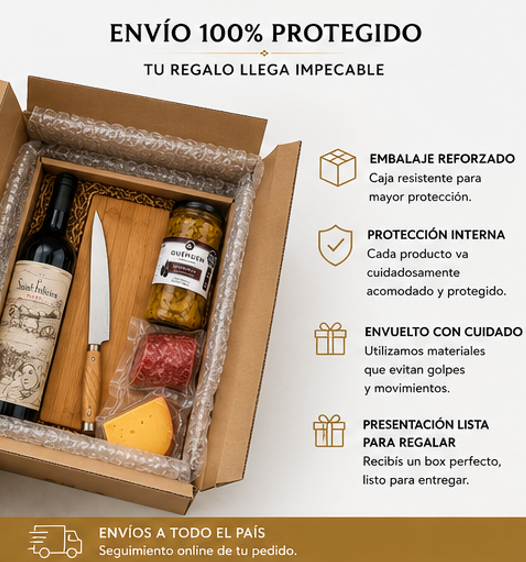 Producto - Vino Saint Felicien 750ml Malbec + Tabla De Picada +Cuchillo acero inoxidable - 4