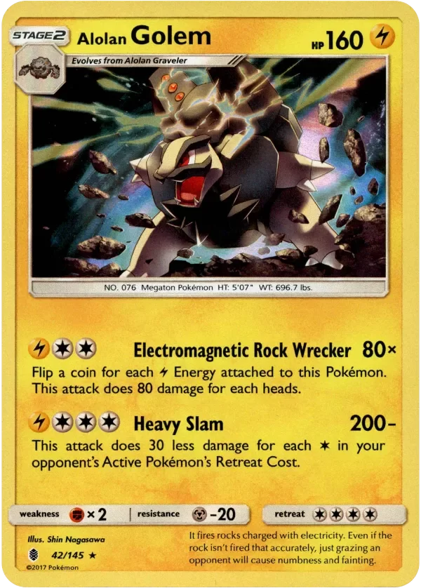 Producto - Alolan Golem - 42/145 - Guardians Rising - Holo
