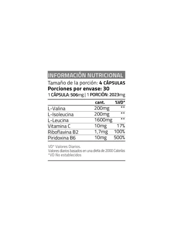 Producto - BCAA 2000 - 120 Cápsulas - 1