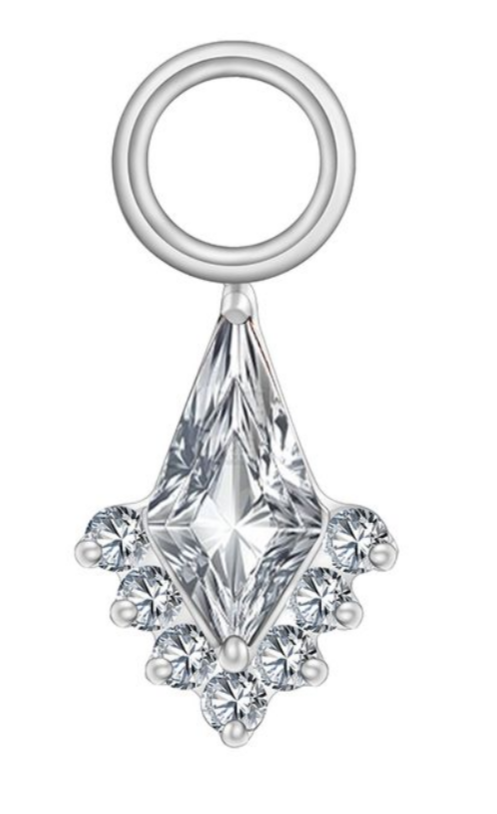 Producto - Charm rombo multi zirconias